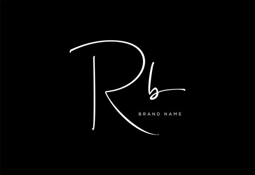 RB letter beauty cursive handwriting logo. vector logo| abstract logo| minimalist logo| brand identity| calligraphy design.