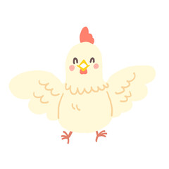 かわいいニワトリのイラスト