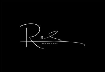 RN letter beauty cursive handwriting logo. vector logo| abstract logo| minimalist logo| brand identity| calligraphy design.