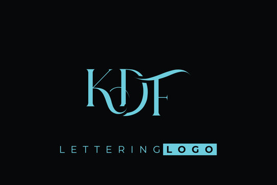 KDF Elegant Monogram Logo Design With Decorative Lettering