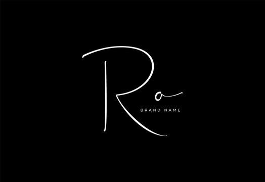 RO letter beauty cursive handwriting logo. vector logo| abstract logo| minimalist logo| brand identity| calligraphy design.