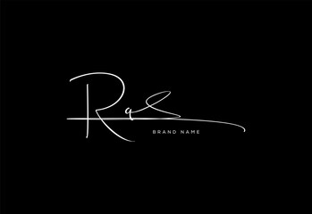 RQ letter beauty cursive handwriting logo. vector logo| abstract logo| minimalist logo| brand identity| calligraphy design.