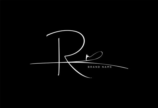 RR letter beauty cursive handwriting logo. vector logo| abstract logo| minimalist logo| brand identity| calligraphy design.