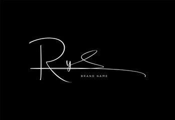 RY letter beauty cursive handwriting logo. vector logo| abstract logo| minimalist logo| brand identity| calligraphy design.