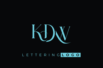 Obraz premium KDW Elegant Monogram Logo Design With Decorative Lettering