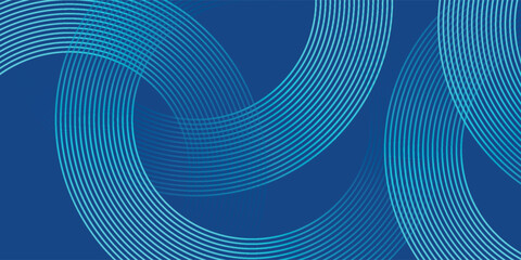 Abstract blue background with curved and overlapping blue gradient lines simple abstract design art. vector background art eps10