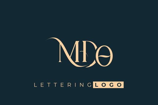 MDO Elegant Monogram Logo Design With Decorative Lettering