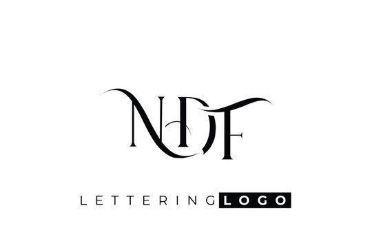 NDF Elegant Monogram Logo Design With Decorative Lettering