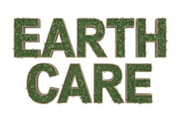 Earth Care Message with Green Moss
