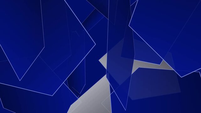 Looping abstract blue geometric polygon background animation 