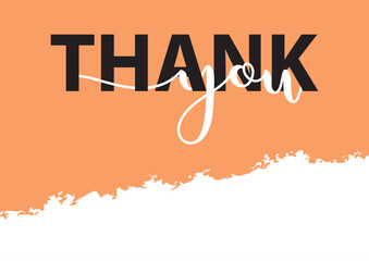 A modern and vibrant "thank you" card illustration. Thank you speach bubble vector.
