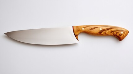 This stunning kitchen knife features a sleek stainless steel blade paired with an elegantly designed wooden handle. Perfect for chefs and cooking enthusiasts, it reflects craftsmanship and utility