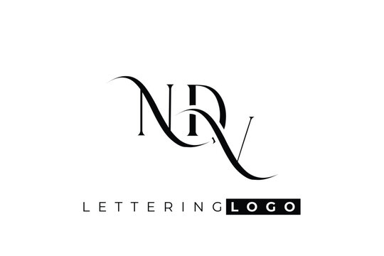 NDV Elegant Monogram Logo Design With Decorative Lettering
