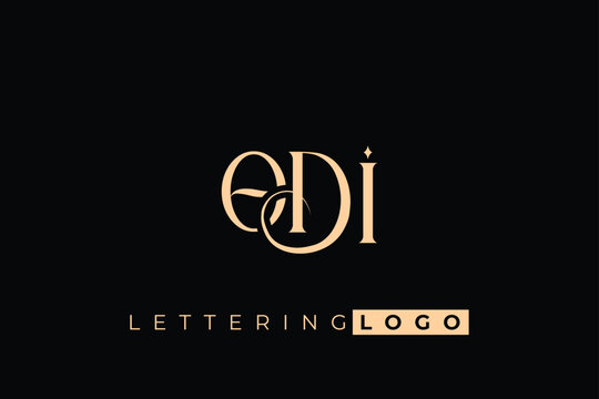 ODI Elegant Monogram Logo Design With Decorative Lettering