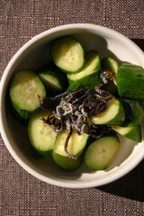 きゅうりと塩昆布のごま油和え