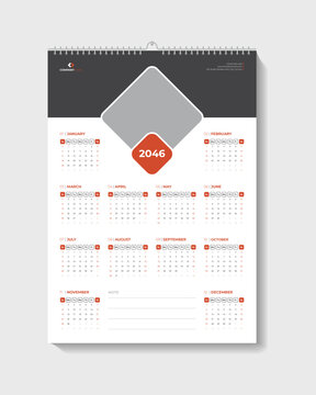 Calendar Design Week begins on Sunday with a corporate set design template vector file, ready to print. 