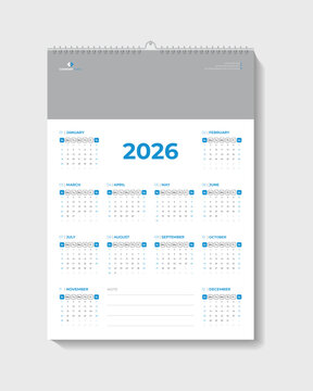 Calendar Design with a corporate set design template vector file that is ready to print.