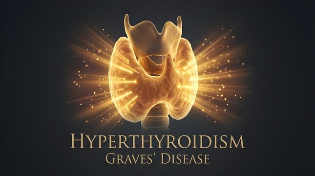 Hyperthyroidism &ndash; Overactive Thyroid 3D Medical Illustration