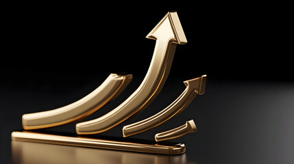 concept art with warm golden lighting, abstract growth graphs, and balanced composition