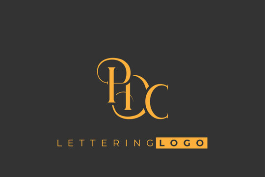 PDC Elegant Monogram Logo Design With Decorative Lettering