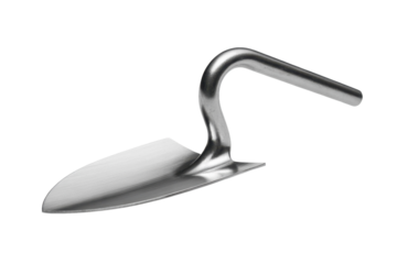 Silver gardening trowel on