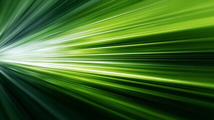 Obraz premium Green light streaks radiate outward from a bright central point.