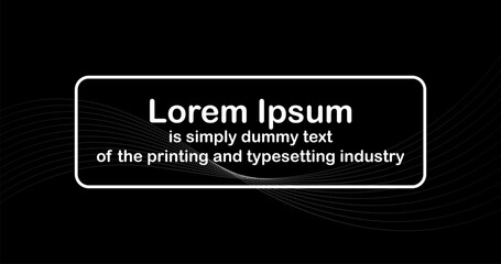 Banner Template Abstract background for web design with place for text and Particles Waves in Black and White Design