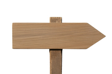 Wooden direction sign