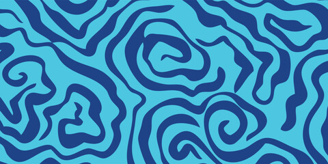 Abstract Swirling Blue and Cyan Organic Pattern.
