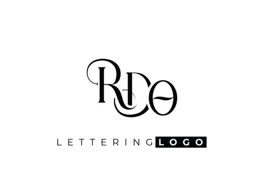 RDO Elegant Monogram Logo Design With Decorative Lettering