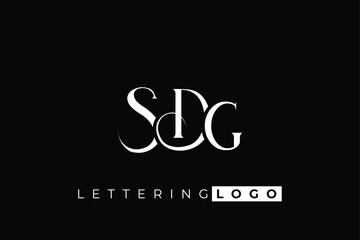 SDG Elegant Monogram Logo Design With Decorative Lettering