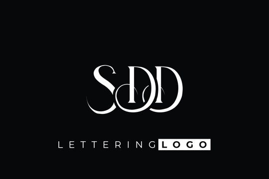 SDD Elegant Monogram Logo Design With Decorative Lettering
