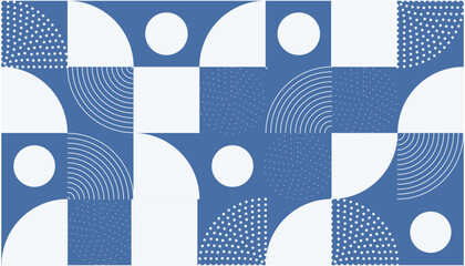 Abstract Geometric Pattern with Circles and Arcs.