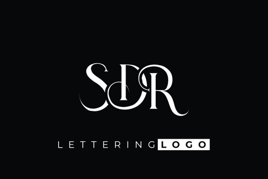 SDR Elegant Monogram Logo Design With Decorative Lettering
