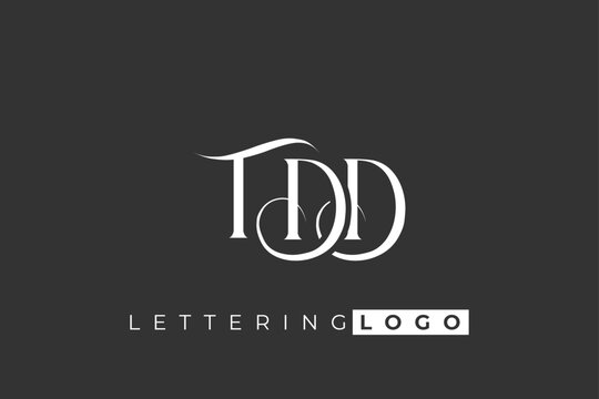 TDD Elegant Monogram Logo Design With Decorative Lettering