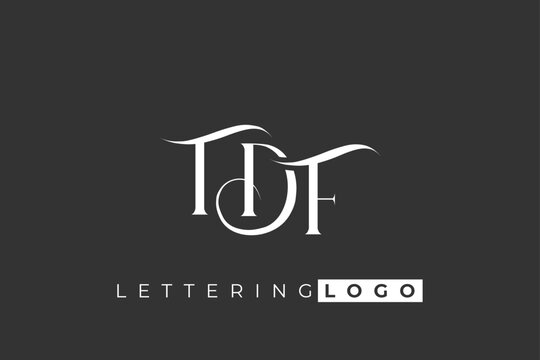 TDF Elegant Monogram Logo Design With Decorative Lettering