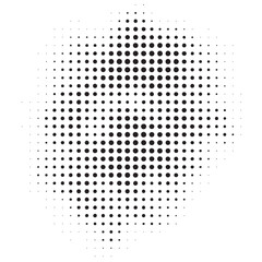 Abstract Halftone Dot Pattern Geometric Starburst Design.