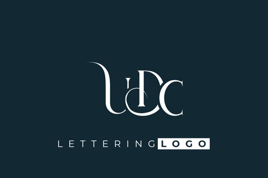 UDC Elegant Monogram Logo Design With Decorative Lettering