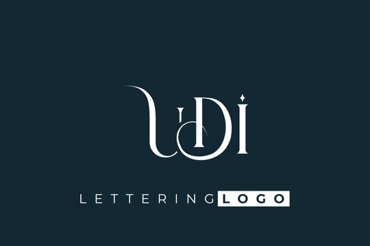 UDI Elegant Monogram Logo Design With Decorative Lettering