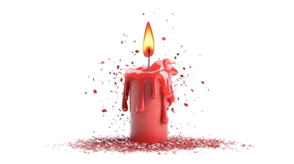 Red Birthday Candle