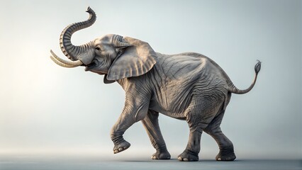 Obraz premium Majestic elephant in motion