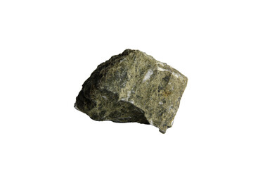 Rough natural stone (seiryu stone) isolated on transparent background. PNG transparency. showing raw mineral texture
