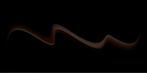 Abstract Wavy Light Streak on Black Background.