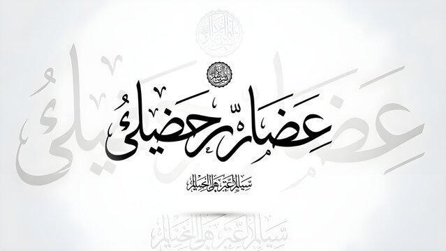 Elegant arabic calligraphy featuring a profound tribute to ali ibn abi talib on a white background