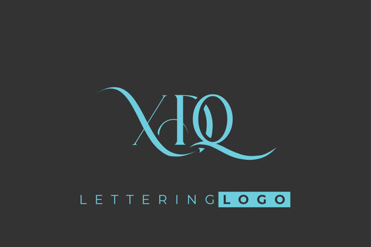 XDQ Elegant Monogram Logo Design With Decorative Lettering