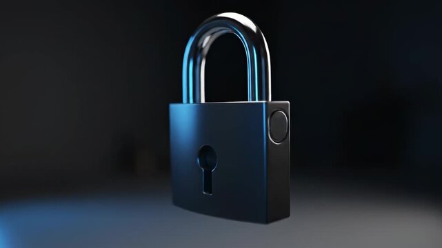 A sleek, silver and blue device with two metallic prongs suspended in mid-air against a dark background