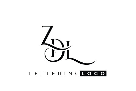 ZDL Elegant Monogram Logo Design With Decorative Lettering