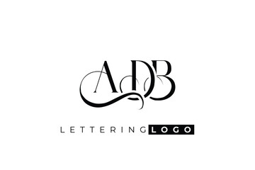 ADB Elegant Monogram Logo Design With Decorative Lettering