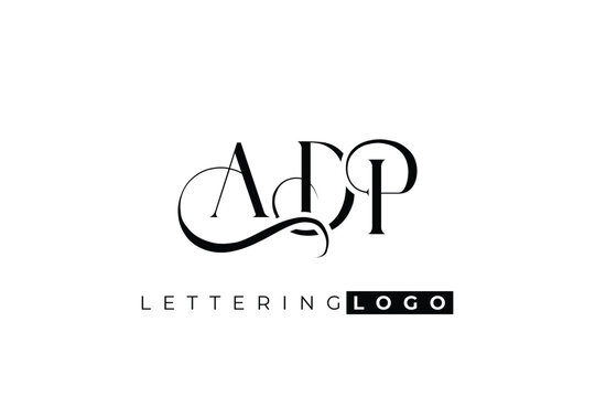 ADP Elegant Monogram Logo Design With Decorative Lettering