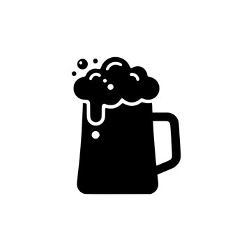 Black illustration of Beer bug foam top 